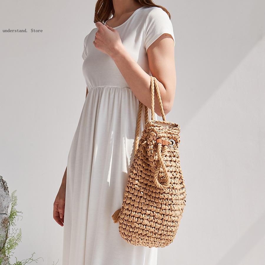 El yapımı İpli Plaj Omuz Çanta - Women'S Raffia Bags incelemesi ve fiyatı