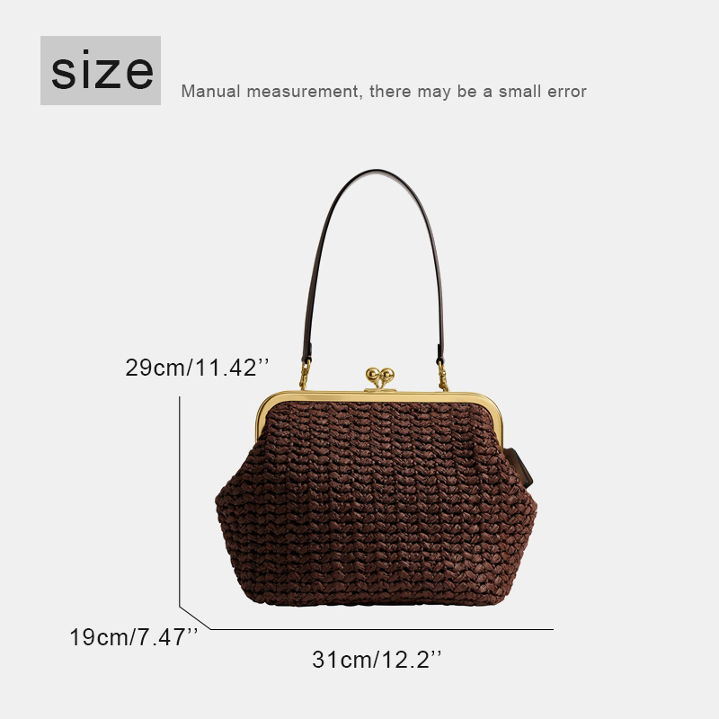 El yapımı Kisslock Çerçeveli O - Women'S Raffia Bags incelemesi ve fiyatı
