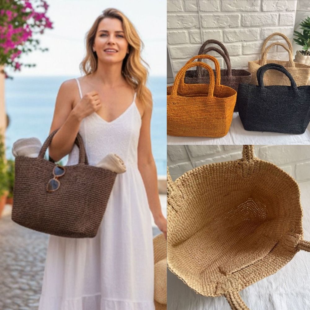 Yeni El Yapımı Rafya Hasır Çan - Women'S Raffia Bags incelemesi ve fiyatı