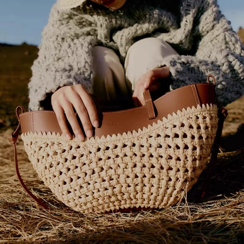 2026 Yazlık Oymalı Rafya ve PU - Women'S Raffia Bags incelemesi ve fiyatı